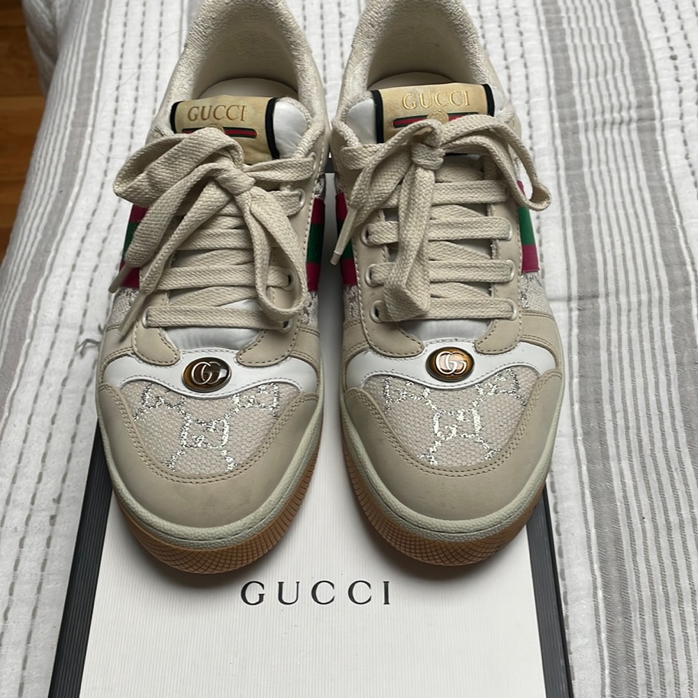 Gucci Beige and White Women's Sneakers